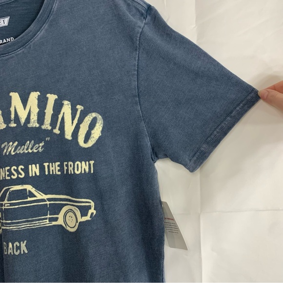 NWT Lucky Brand El Camino Washed Out Navy Blue Tee, size M - Picture 5 of 10